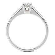 Anello - 18 carati Oro bianco - 0.10ct. tw. Diamante (Naturale)