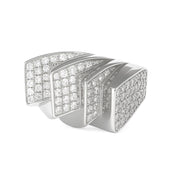 Anello - 18 carati Oro bianco - 0.84ct. tw. Diamante (Naturale)