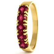 Anello - 18 carati Oro giallo - 0.60ct. tw. Rubino