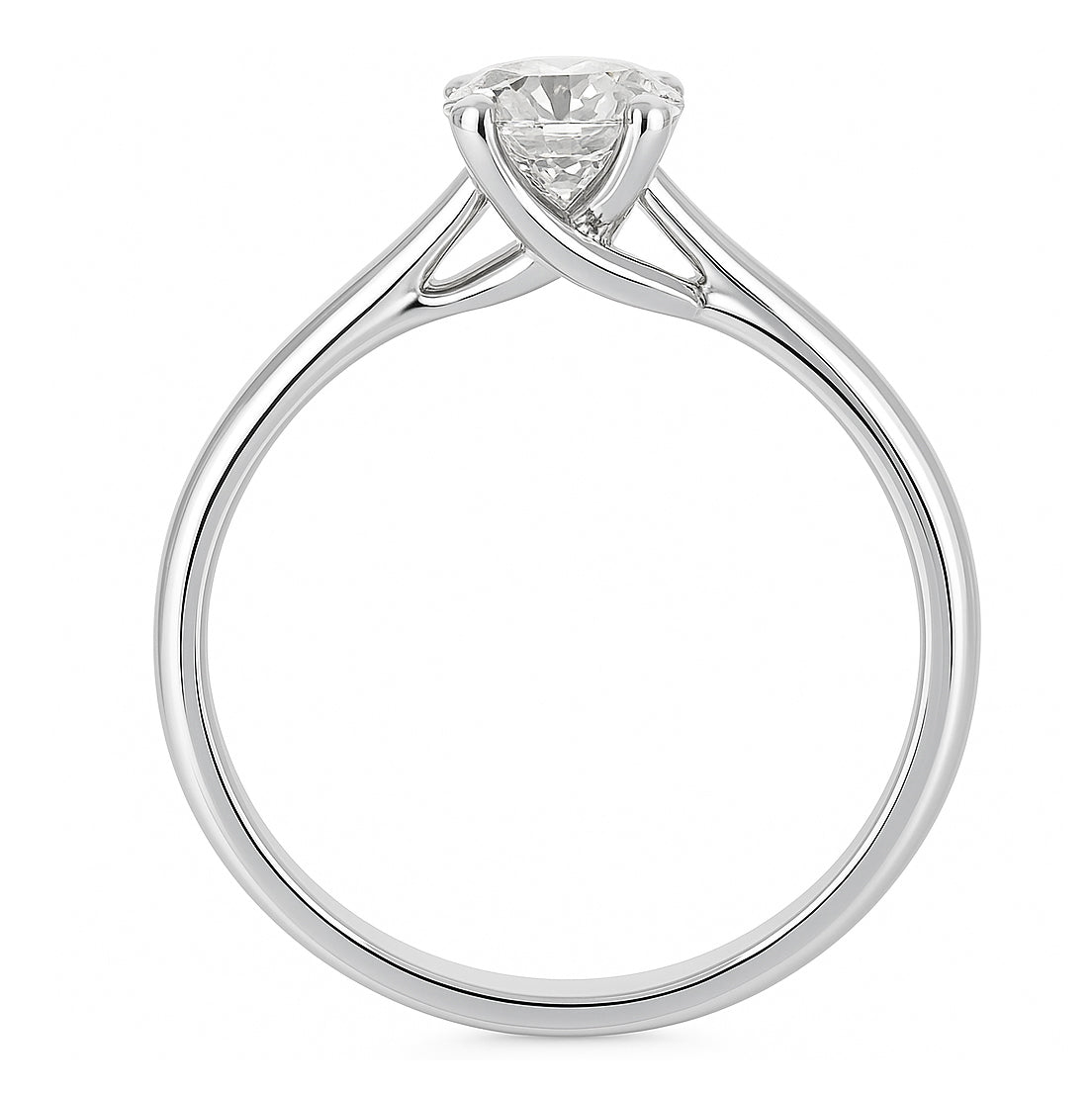 Anello - 18 carati Oro bianco - 0.72ct. tw. Diamante (Naturale)