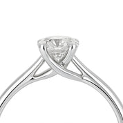 Anello - 18 carati Oro bianco - 0.72ct. tw. Diamante (Naturale)