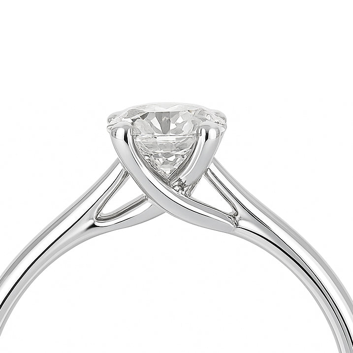 Anello - 18 carati Oro bianco - 0.72ct. tw. Diamante (Naturale)