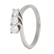 Anello - 18 carati Oro bianco - 0.33ct. tw. Diamante (Naturale)