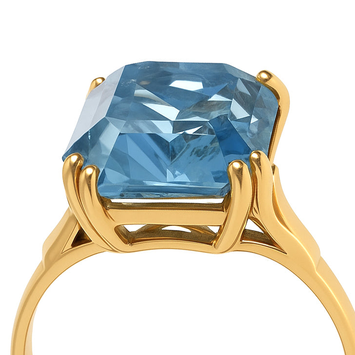 Anello - 18 carati Oro giallo - 9.70ct. tw. Topazio