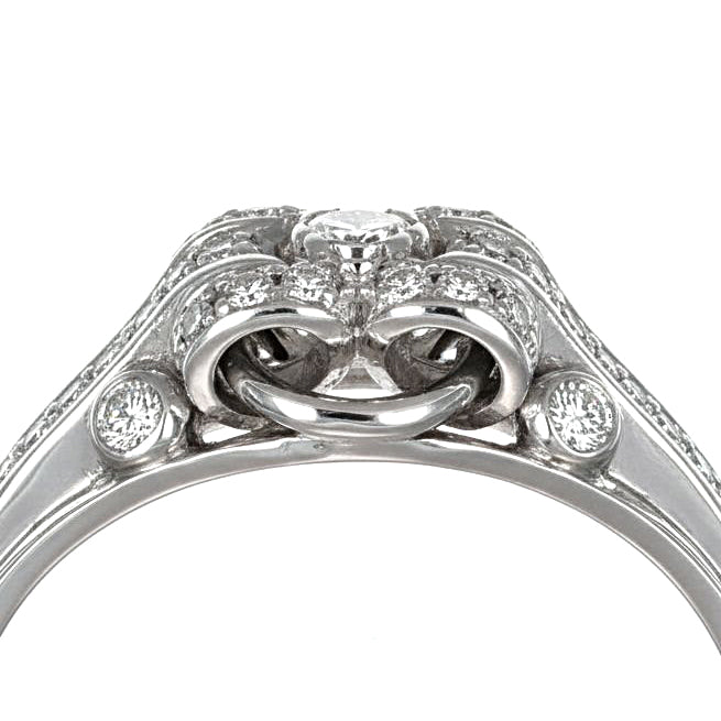 Anello - 18 carati Oro bianco - 0.20ct. tw. Diamante (Naturale)