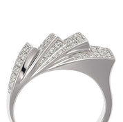 Anello - 18 carati Oro bianco - 0.84ct. tw. Diamante (Naturale)