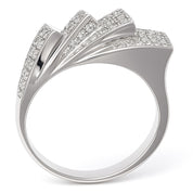 Anello - 18 carati Oro bianco - 0.84ct. tw. Diamante (Naturale)