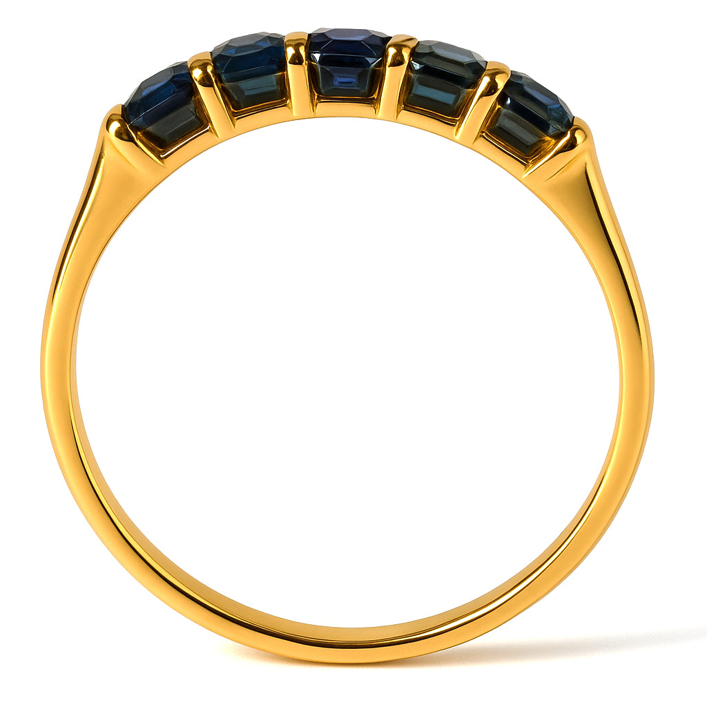 Anello - 18 carati Oro giallo - 0.60ct. tw. Zaffiro