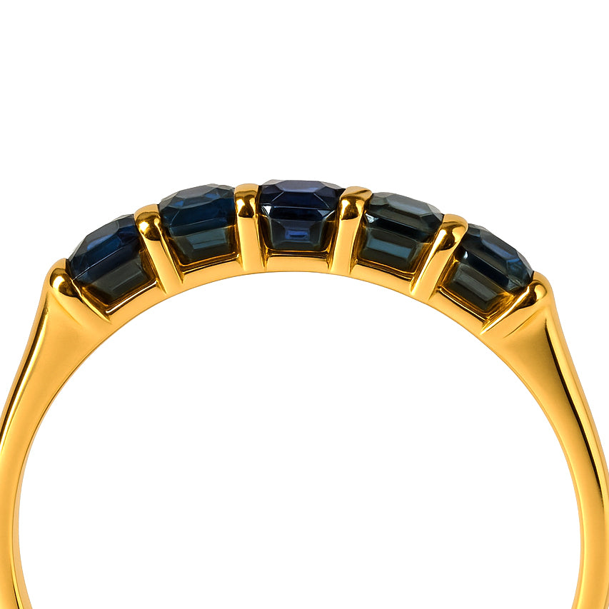 Anello - 18 carati Oro giallo - 0.60ct. tw. Zaffiro