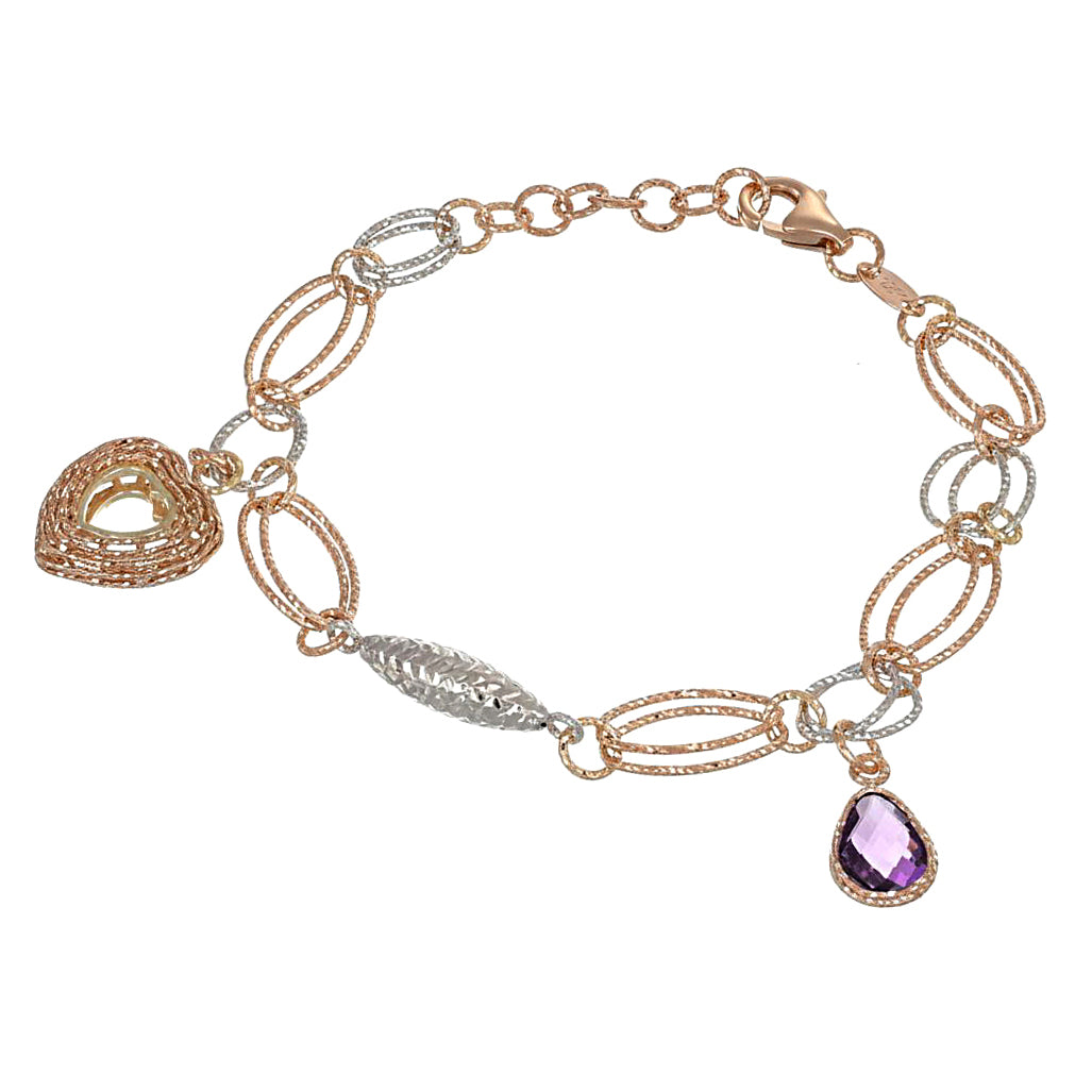 Bracciale - 18 carati Oro giallo, Oro bianco - 0.90ct. tw. Ametista