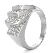 Anello - 18 carati Oro bianco - 0.84ct. tw. Diamante (Naturale)