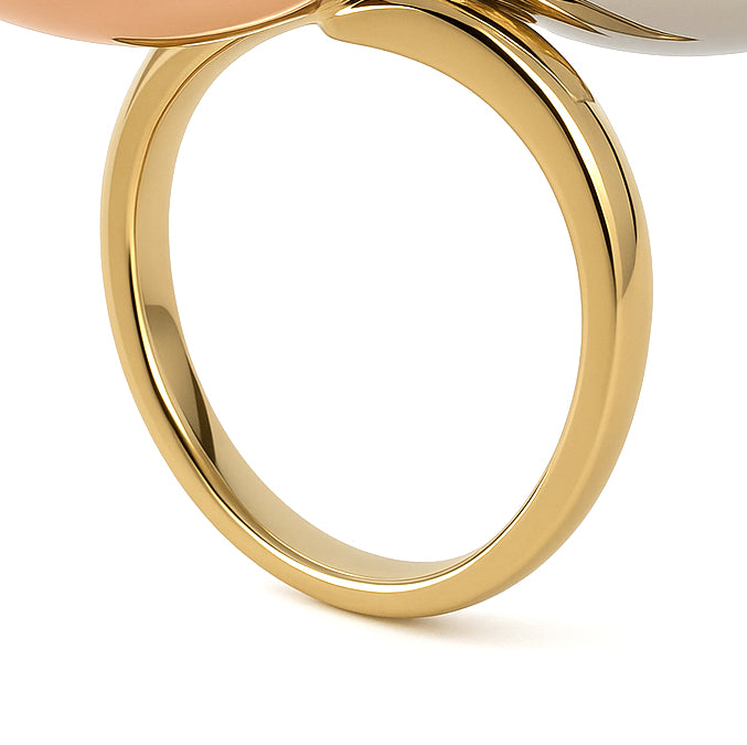 Anello - 18 carati Oro giallo, Oro rosa, Oro bianco - 0.30ct. tw. Diamante (Naturale)