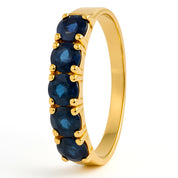 Anello - 18 carati Oro giallo - 0.60ct. tw. Zaffiro