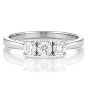 Anello - 18 carati Oro bianco - 0.24ct. tw. Diamante (Naturale)