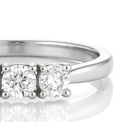 Anello - 18 carati Oro bianco - 0.24ct. tw. Diamante (Naturale)