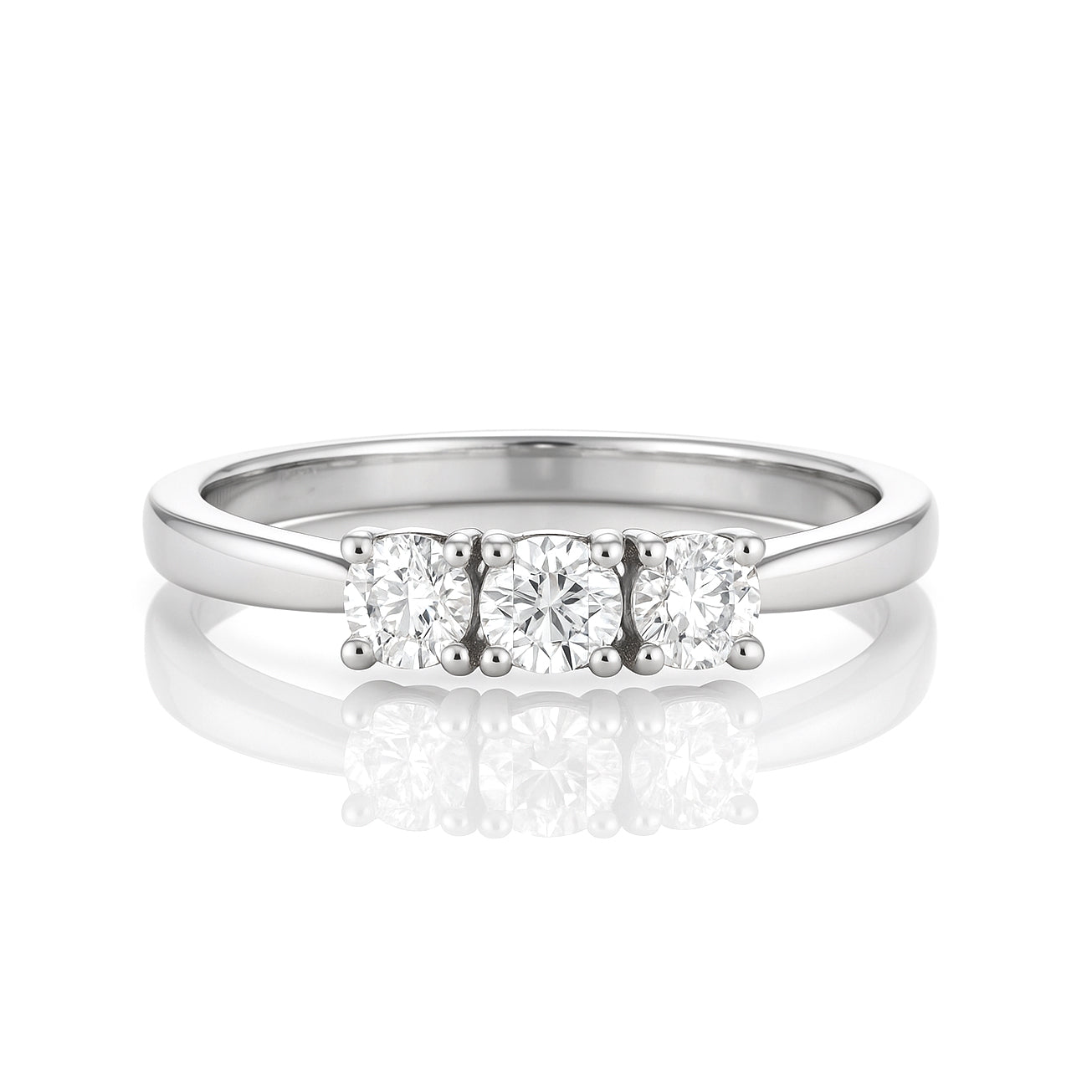 Anello - 18 carati Oro bianco - 0.24ct. tw. Diamante (Naturale)