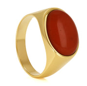 Anello - 18 carati Oro giallo - 2.50ct. tw. Corniola