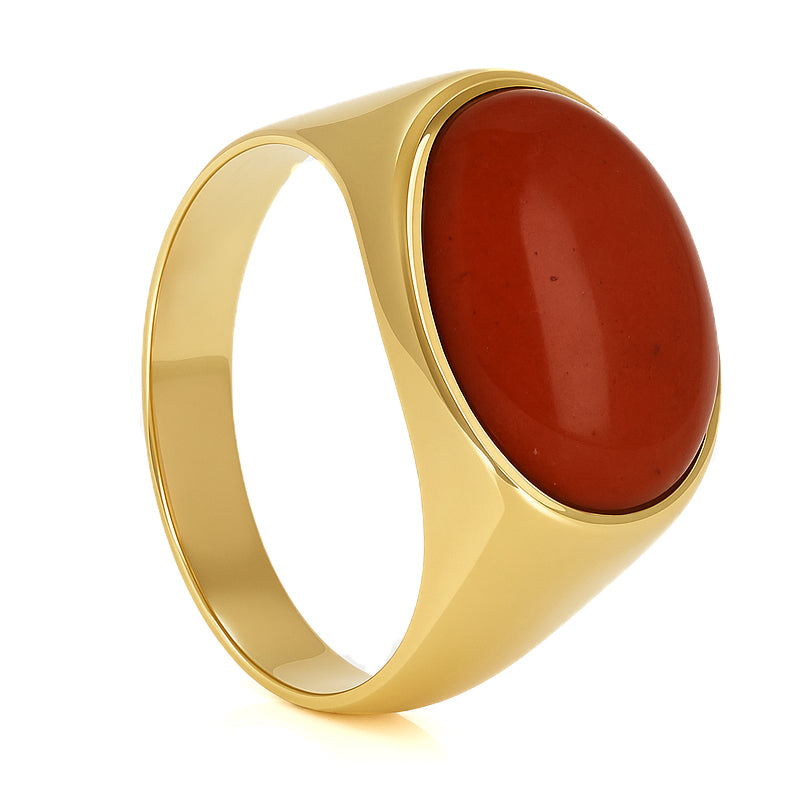 Anello - 18 carati Oro giallo - 2.50ct. tw. Corniola