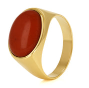 Anello - 18 carati Oro giallo - 2.50ct. tw. Corniola