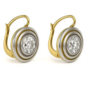 Orecchini - 18 carati Oro giallo, Argento - 1.20ct. tw. Diamante (Naturale)