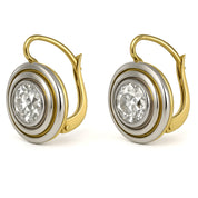 Orecchini - 18 carati Oro giallo, Argento - 1.20ct. tw. Diamante (Naturale)