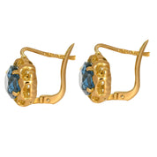 Orecchini - 18 carati Oro giallo - 4.00ct. tw. Topazio