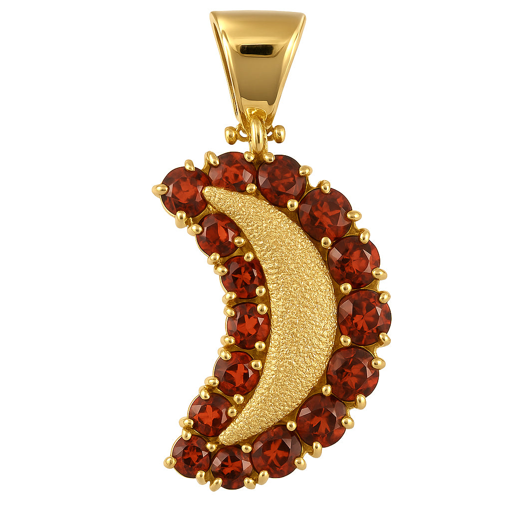 Ciondolo - 18 carati Oro giallo - 3.20ct. tw. Granato