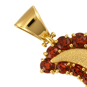 Ciondolo - 18 carati Oro giallo - 3.20ct. tw. Granato