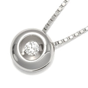 Collana con ciondolo - 18 carati Oro bianco - 0.04ct. tw. Diamante (Naturale)