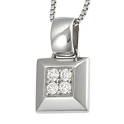 Collana con ciondolo - 18 carati Oro bianco - 0.08ct. tw. Diamante (Naturale)