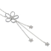 Collana con ciondolo - 18 carati Oro bianco - 0.12ct. tw. Diamante (Naturale)