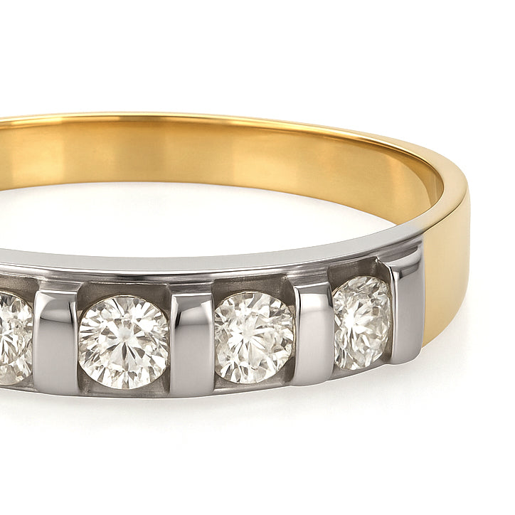 Anello - 18 carati Oro bianco - 0.70ct. tw. Diamante (Naturale)