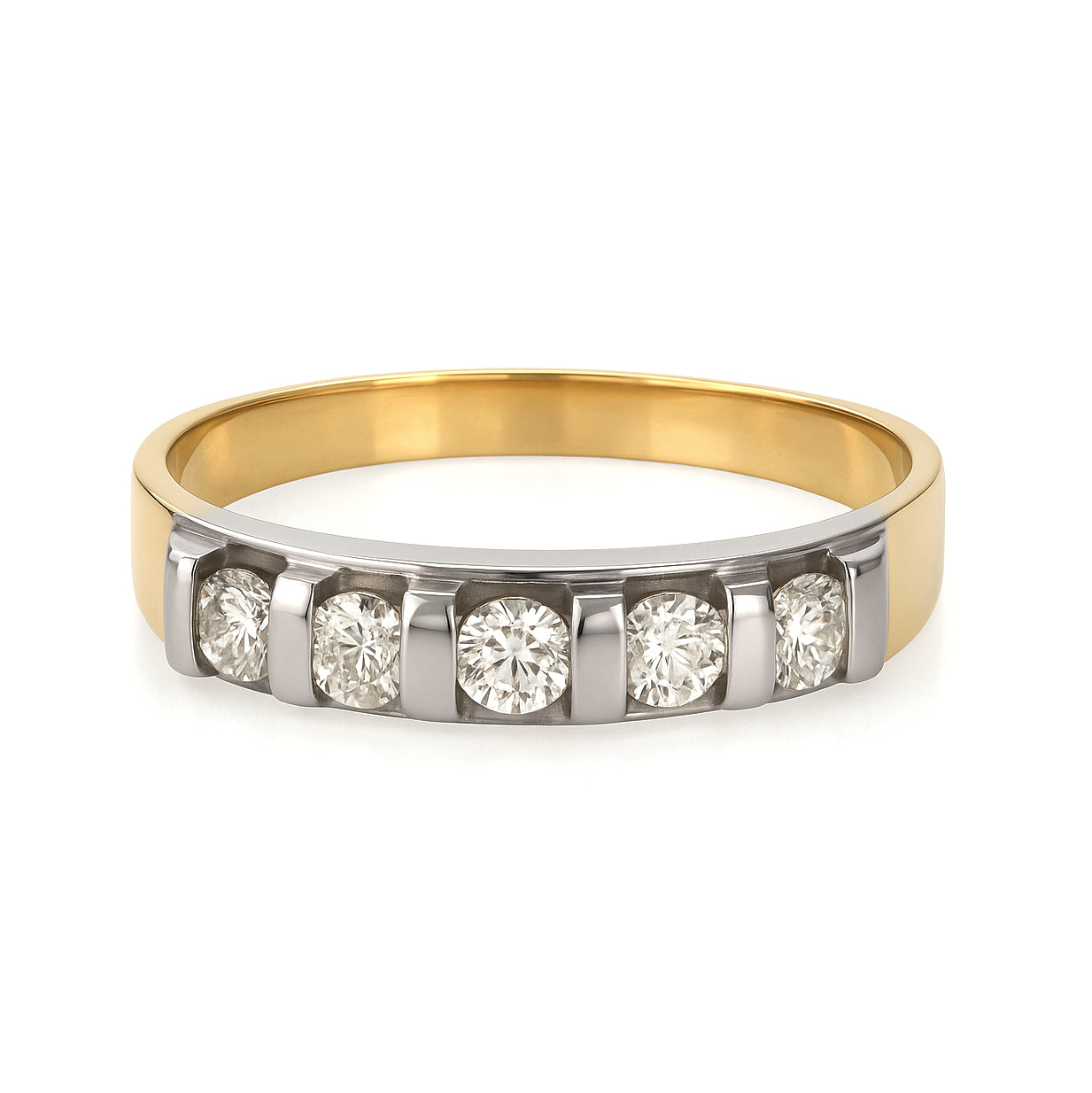 Anello - 18 carati Oro bianco - 0.70ct. tw. Diamante (Naturale)