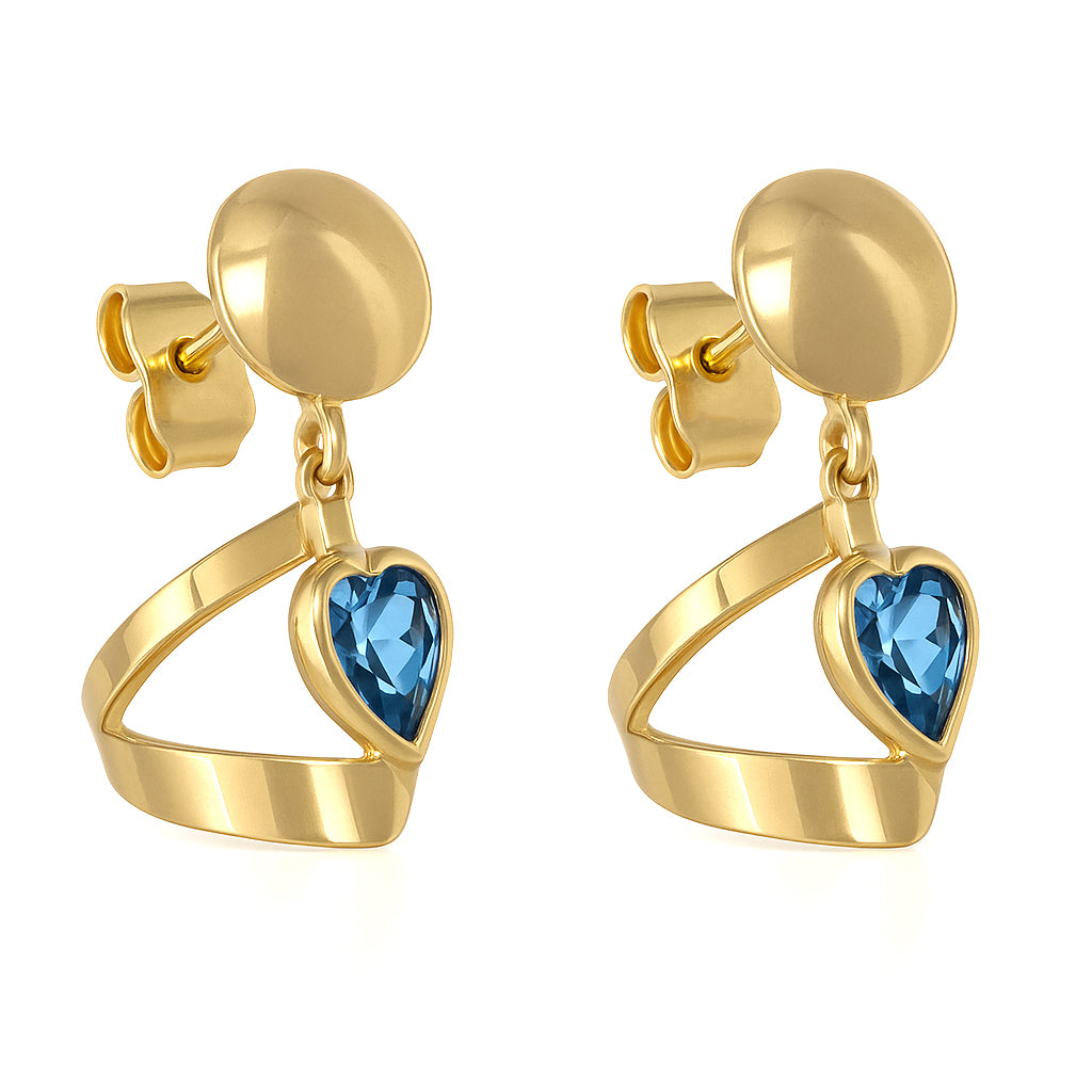 Orecchini - 18 carati Oro giallo - 0.72ct. tw. Topazio