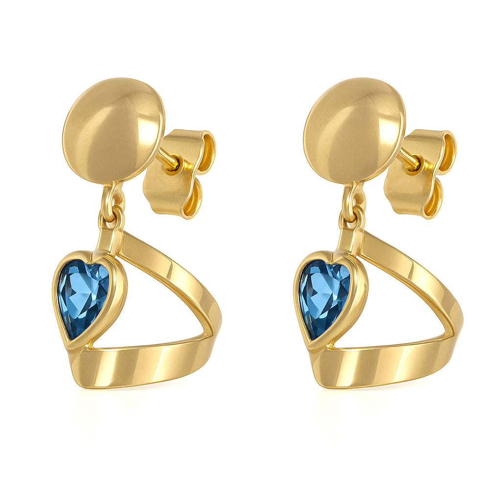 Orecchini - 18 carati Oro giallo - 0.72ct. tw. Topazio