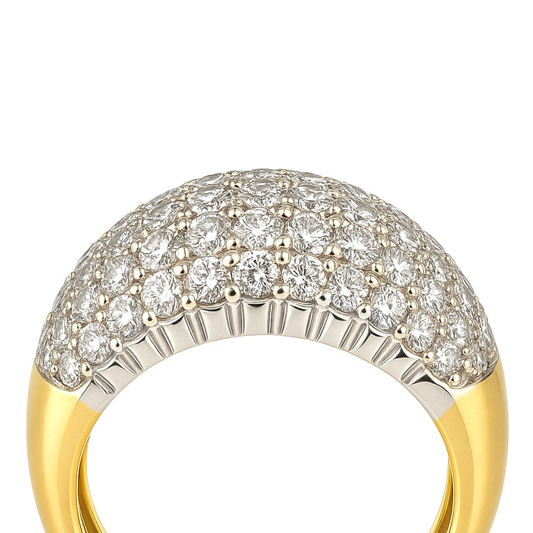 Anello - 18 carati Oro bianco, Oro giallo - 0.83ct. tw. Diamante (Naturale)