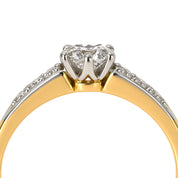 Anello - 14 carati Oro bianco, Oro giallo - 0.59ct. tw. Diamante (Naturale)