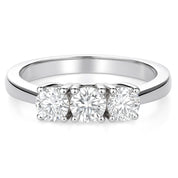 Anello - 18 carati Oro bianco - 0.69ct. tw. Diamante (Naturale)