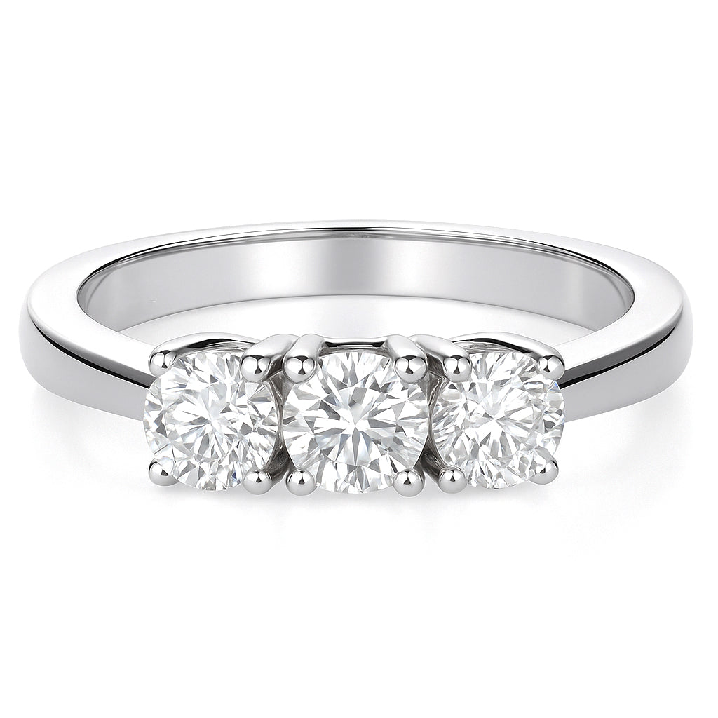 Anello - 18 carati Oro bianco - 0.69ct. tw. Diamante (Naturale)