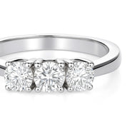 Anello - 18 carati Oro bianco - 0.69ct. tw. Diamante (Naturale)