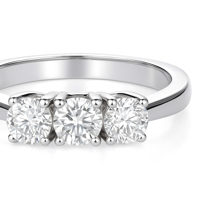 Anello - 18 carati Oro bianco - 0.69ct. tw. Diamante (Naturale)