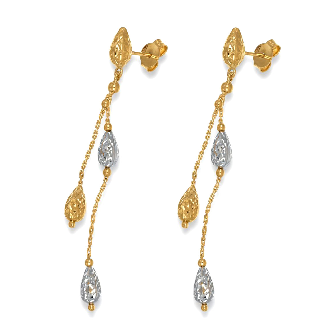 Orecchini - 18 carati Oro giallo, Oro bianco