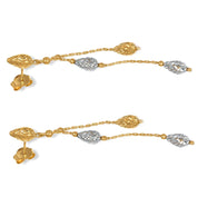 Orecchini - 18 carati Oro giallo, Oro bianco