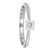 Anello - 18 carati Oro bianco - 0.19ct. tw. Diamante (Naturale)