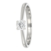 Anello - 18 carati Oro bianco - 0.19ct. tw. Diamante (Naturale)