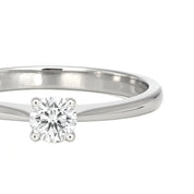 Anello - 18 carati Oro bianco - 0.19ct. tw. Diamante (Naturale)