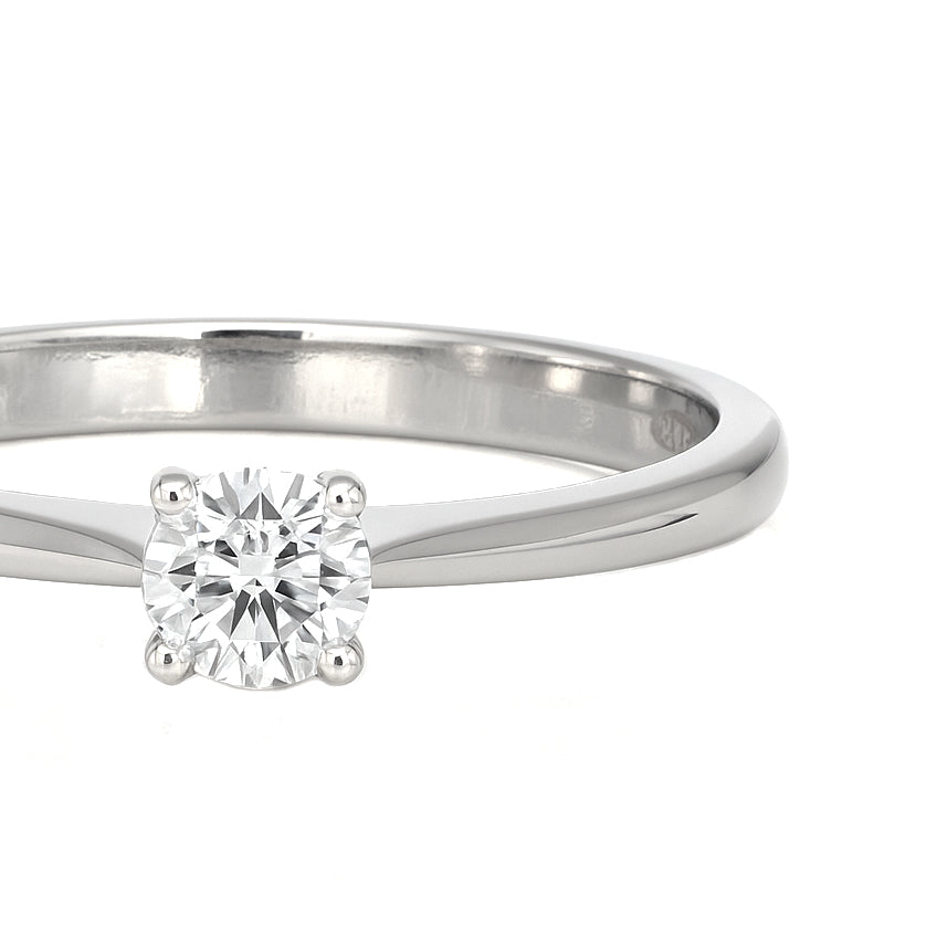 Anello - 18 carati Oro bianco - 0.19ct. tw. Diamante (Naturale)