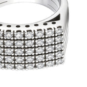 Anello - 18 carati Oro bianco - 0.60ct. tw. Diamante (Naturale)