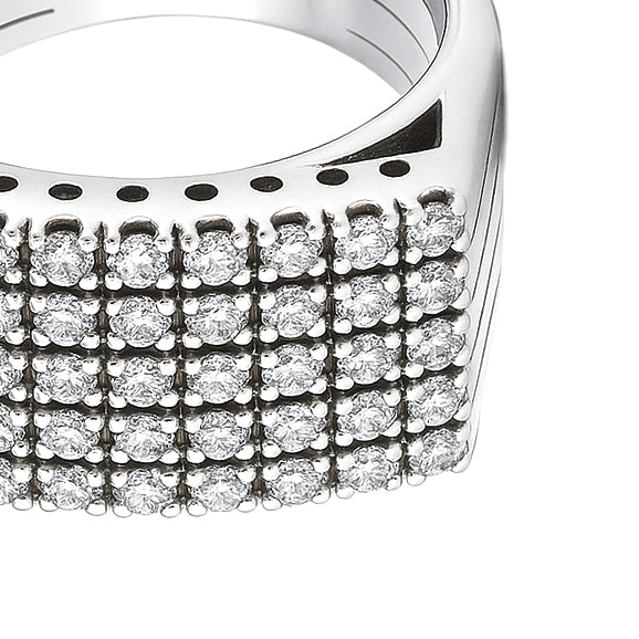 Anello - 18 carati Oro bianco - 0.60ct. tw. Diamante (Naturale)