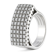 Anello - 18 carati Oro bianco - 0.60ct. tw. Diamante (Naturale)